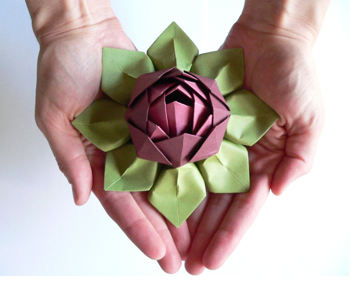 Оригами лотос: как сделать из бумаги цветок своими руками