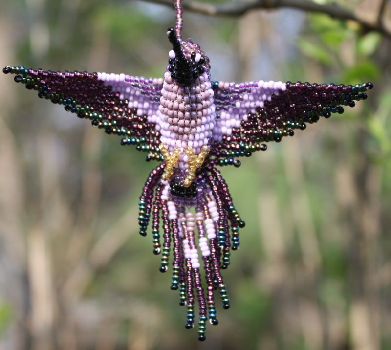 Колибри из бисера: схема плетения, примеры и фото