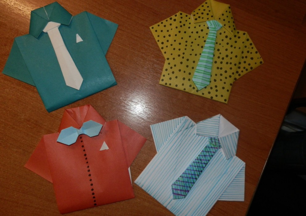 Открытка-рубашка с галстуком своими руками - советы на все случаи жизни