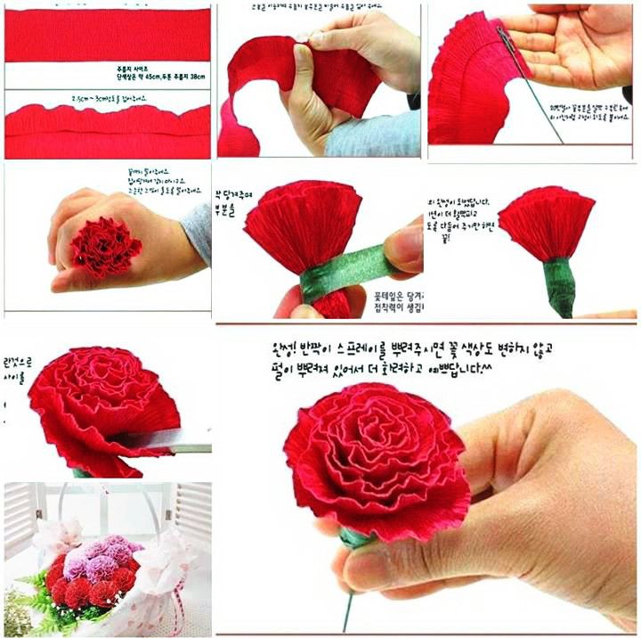 Как сделать бутон розы из гофрированной бумаги