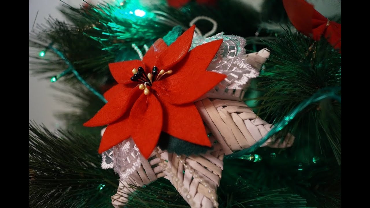 Поделка изделие новый год шитьё рождественские звезды фетр