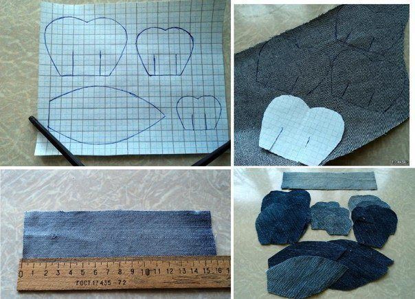 Цветы из джинсовой ткани своими руками для начинающих: как сделать, пошагово - швейный мир