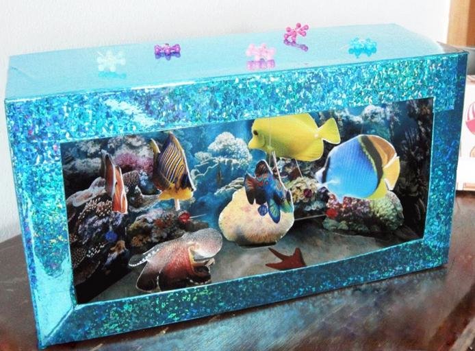 Поделки аквариум с рыбками – как сделать из бумаги аквариум с рыбками – club-detstvo.ru – центр искусcтв и творчества марьина роща