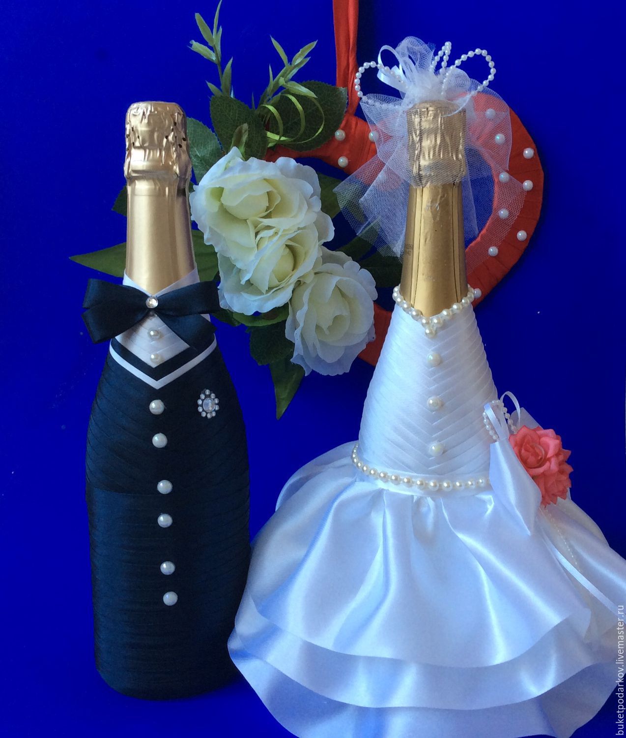 Оформление свадебных бутылок шампанского своими руками. как украсить шампанское на свадьбу