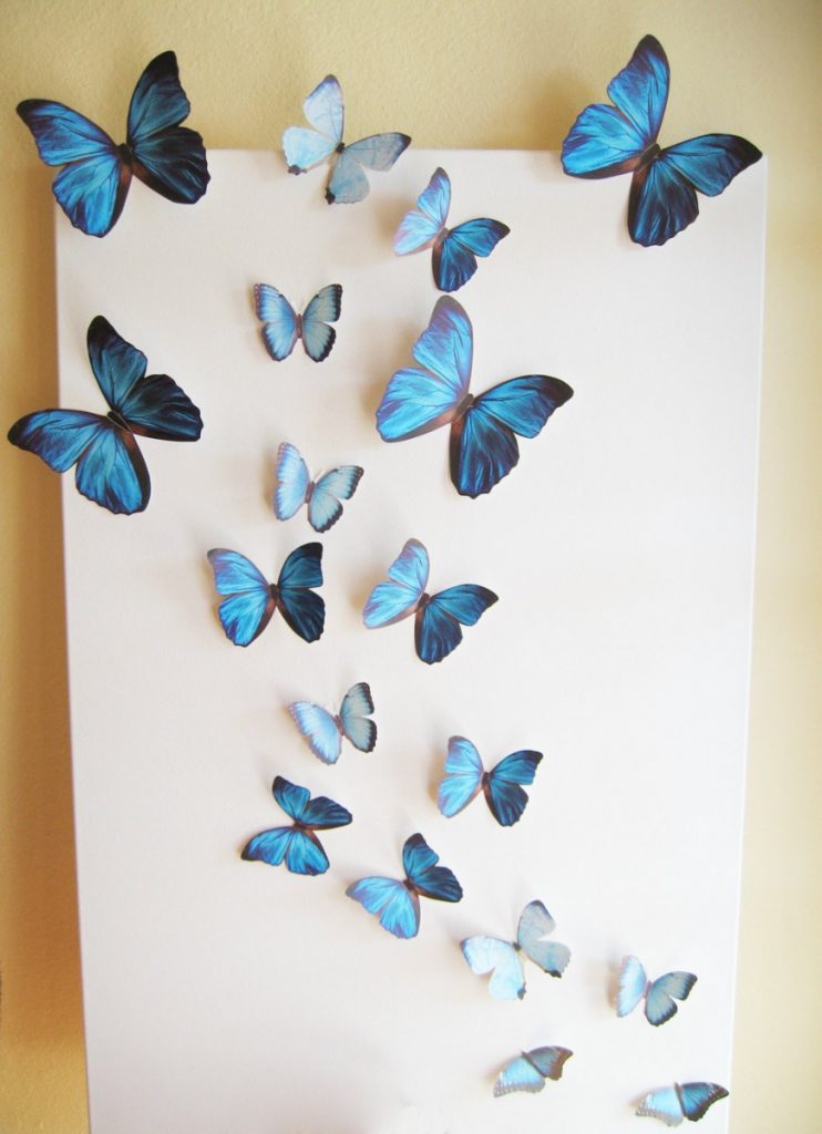 Бабочки на стену своими руками: 10 интересных идей декора, как сделать (фото и видео)