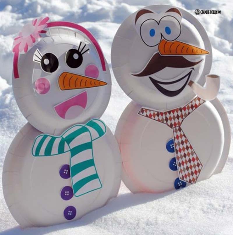 Снеговик своими руками на новый год из подручных материалов