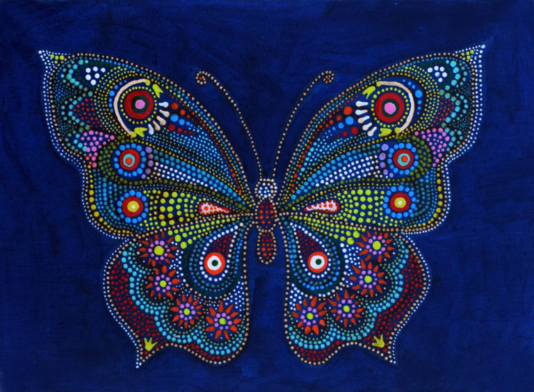 Трафареты бабочки для точечной росписи. летняя бабочка в точечной росписи