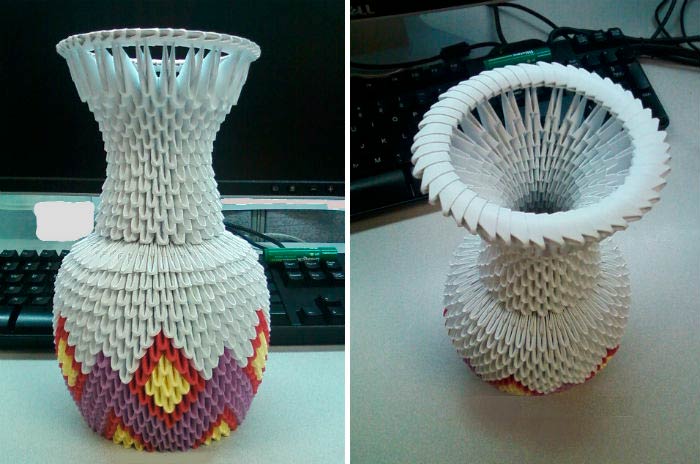 Как сделать вазу из модулей схема сборки. как сделать вазу из модулей? для этой модели понадобятся