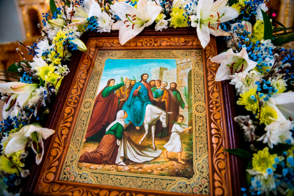 Картины, фрески и иконы входа господня в иерусалим