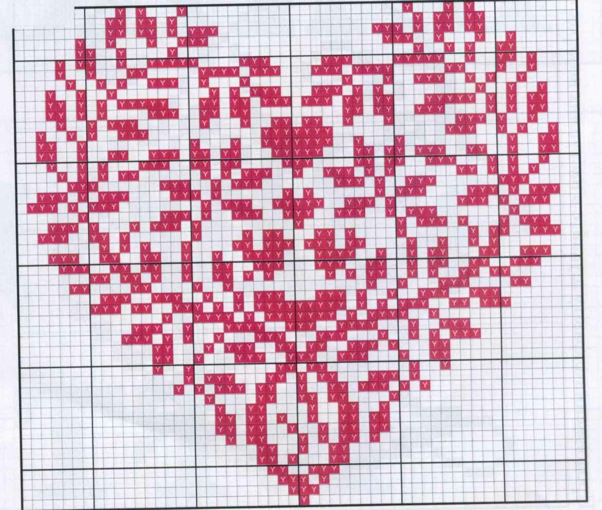 Сердце вышивка крестом схема