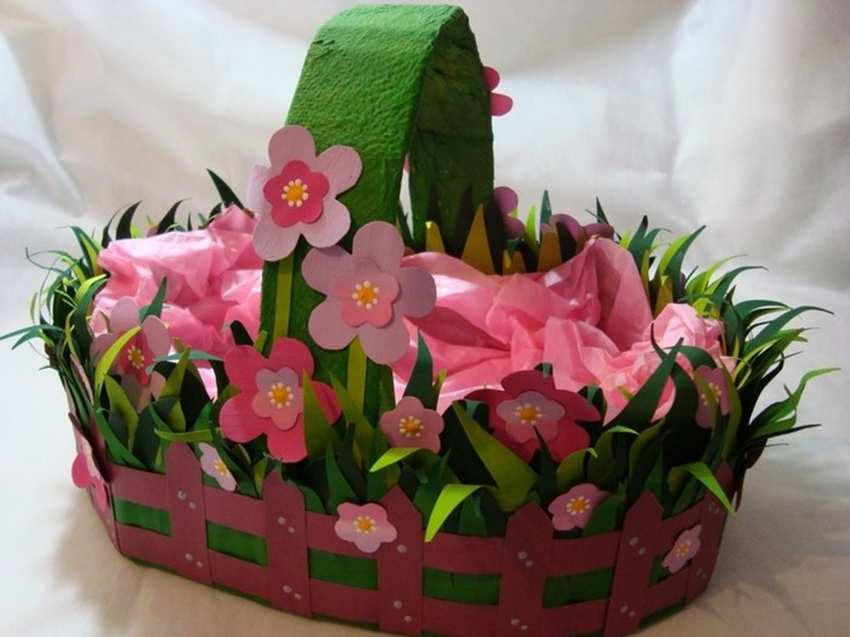 Цветы в корзине своими руками, как украсить корзинку лентами для подарка. оформление корзин