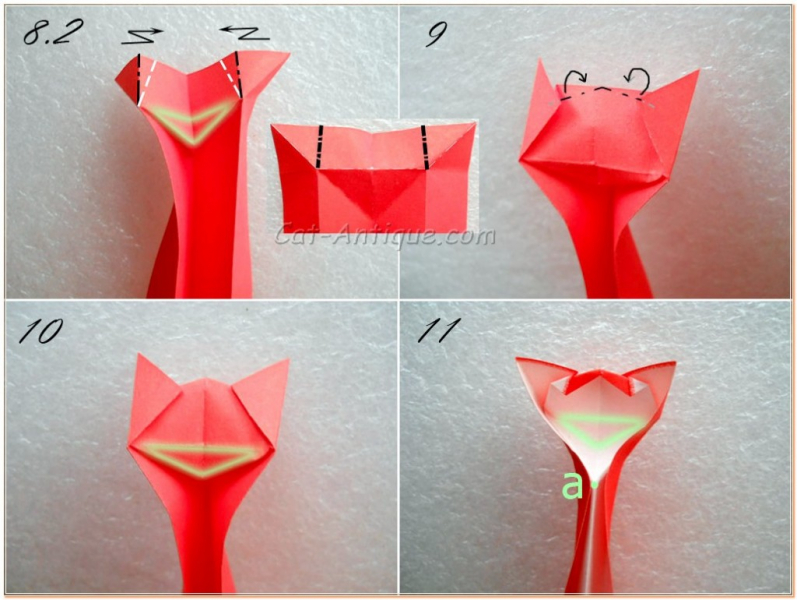 Как сделать кота из бумаги