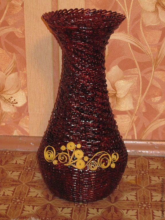 Плетение вазы из газетных трубочек: мастер-класс для начинающих, интересные идеи + изготовление спиральной вазочки