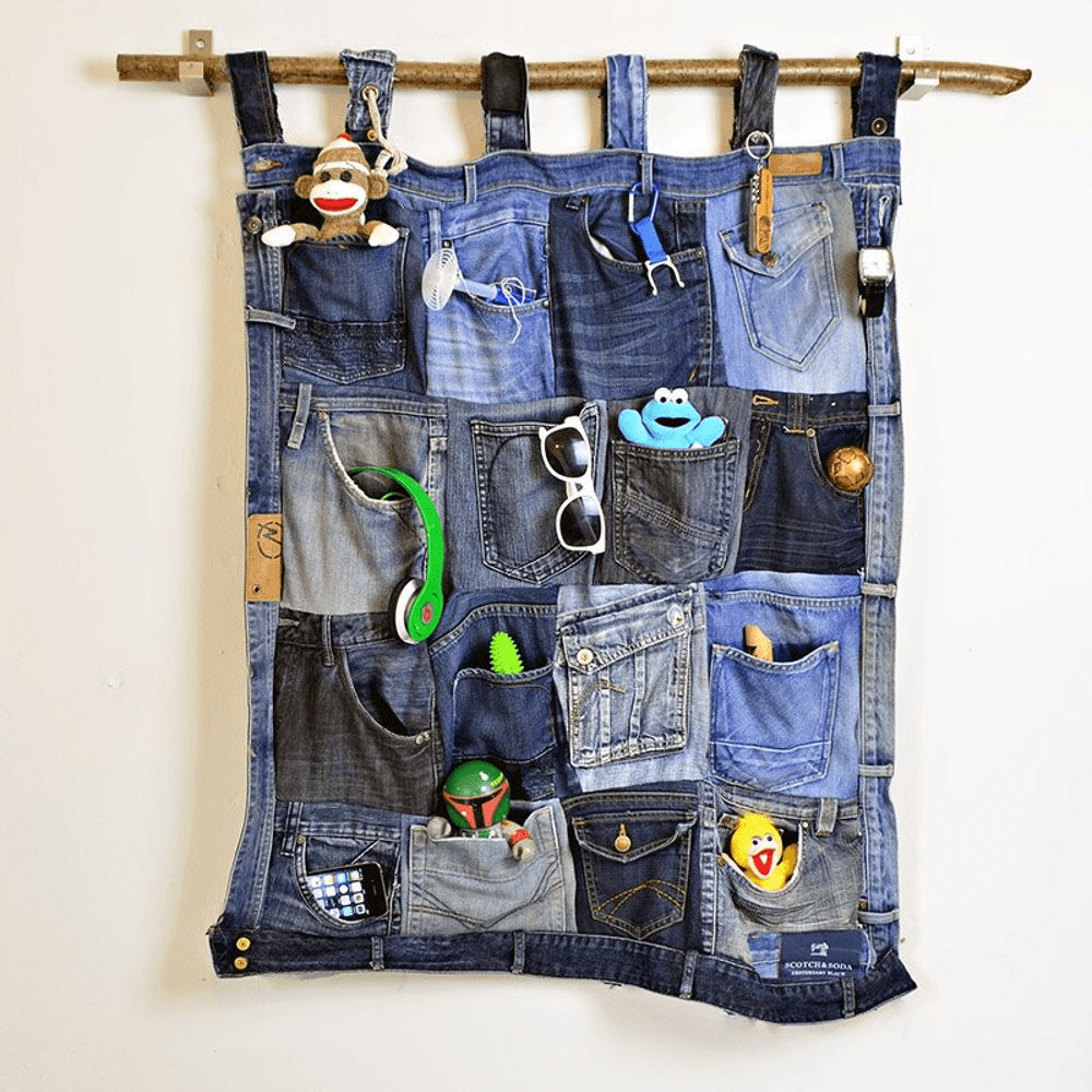 ᐉ креативная елочка из джинсовой ткани - своими руками -