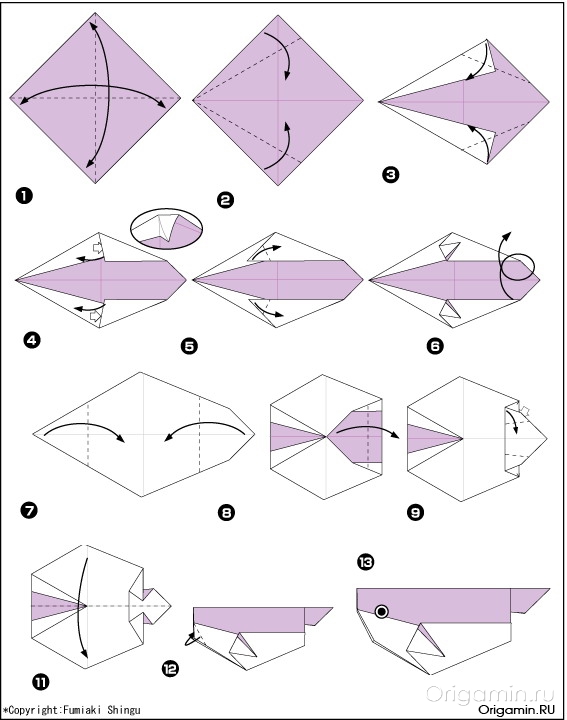 Мастер-класс по оригами «рыбка» - 115 фото красивых идей и инструкции
