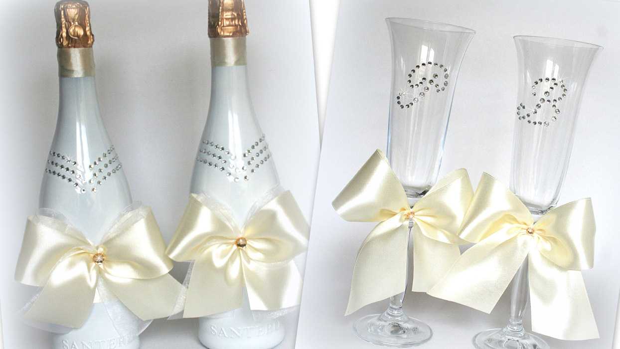 Как украсить бутылки шампанского на свадьбу своими руками: 5 классных идей и 59 примеров на фото для вдохновения