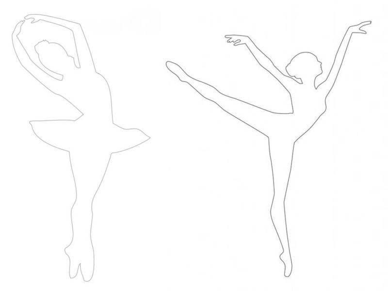 Балерина из бумаги - как сделать, силуэт и шаблоны для вырезания