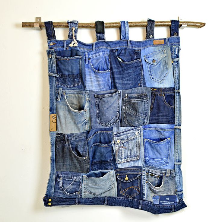 Креативная елочка из джинсовой ткани