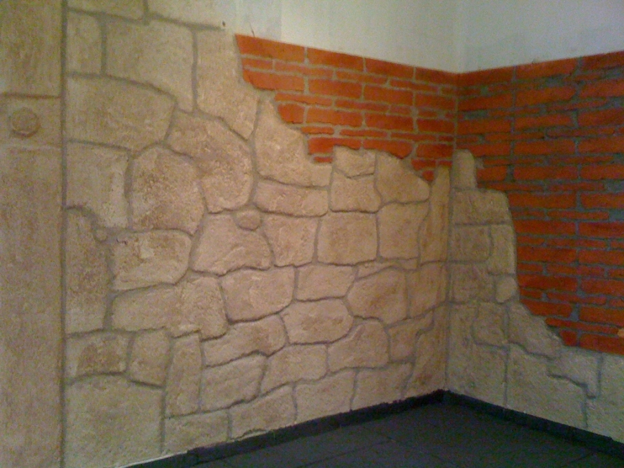 Имитация каменной стены своими руками