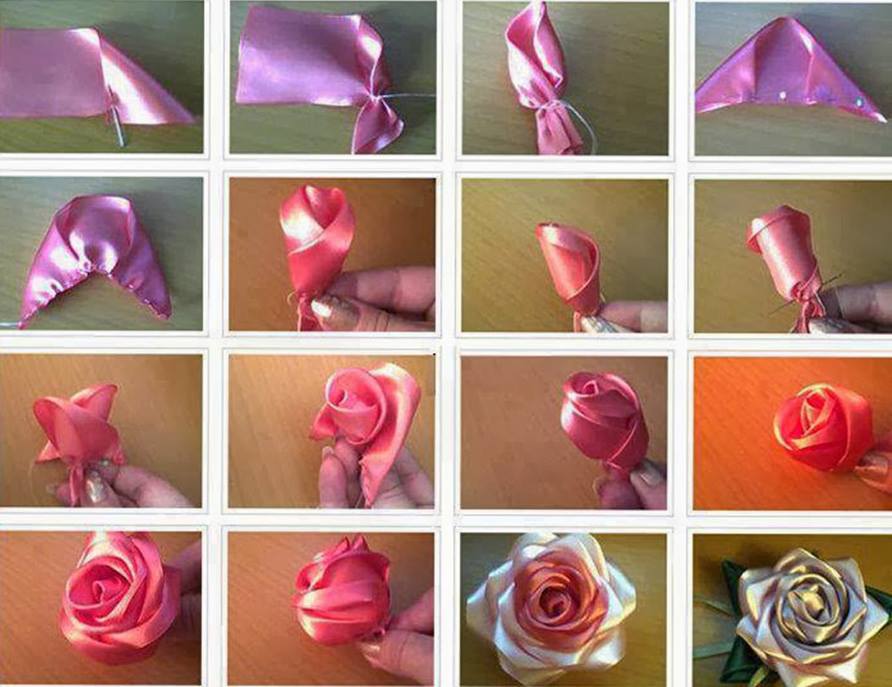 Цветы из лент своими руками: как сделать цветы из атласа? мастер-классы + 100 фото