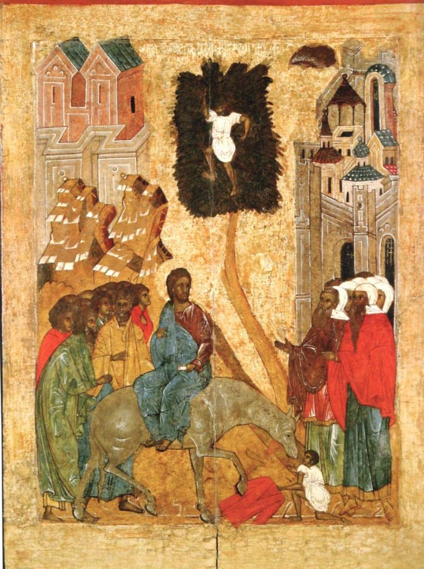 Картины, фрески и иконы входа господня в иерусалим