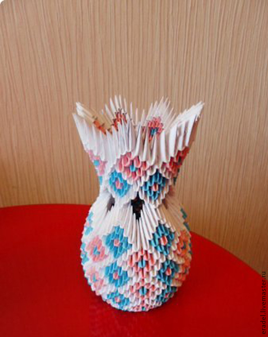 Модульное оригами вазочка схема