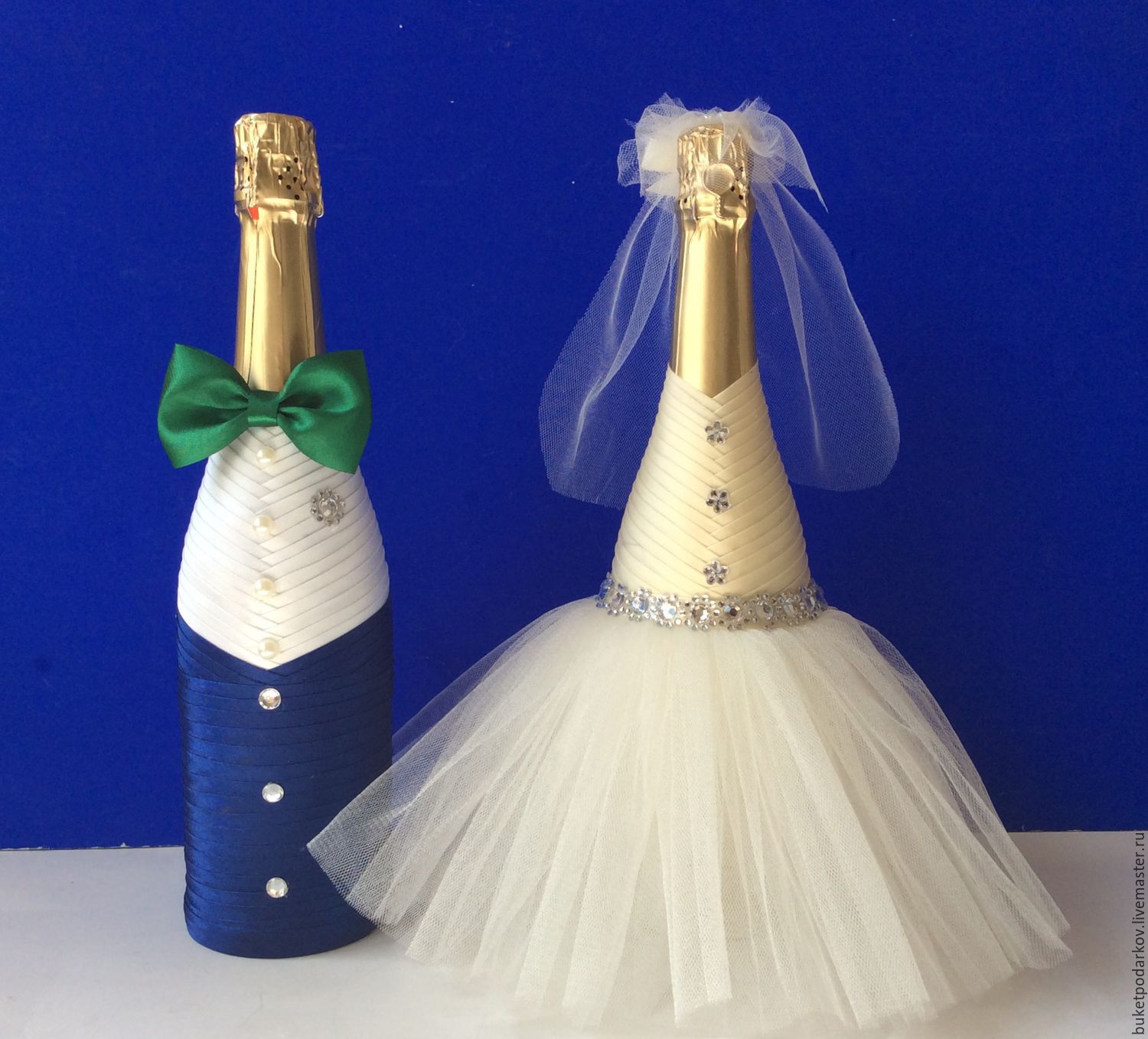 Свадебные бутылки (жених и невеста) | страна мастеров