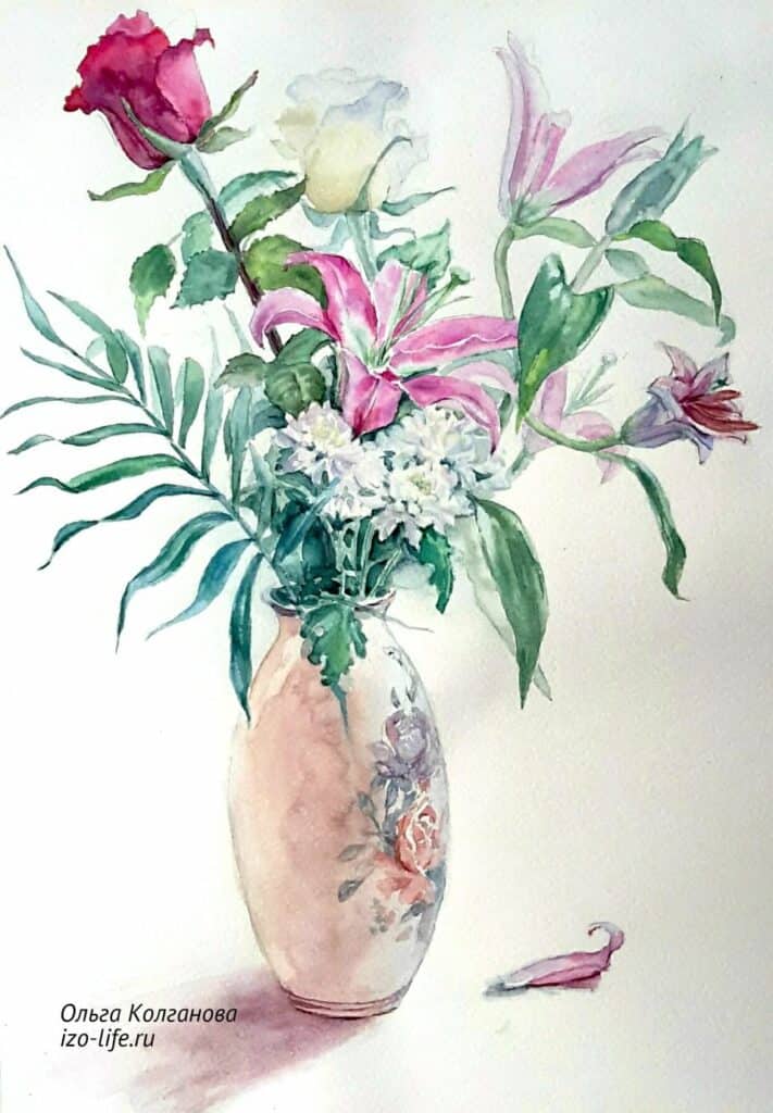Акварельная живопись flower drawing art, акварельные цветы, розовый цветок с лепестками png