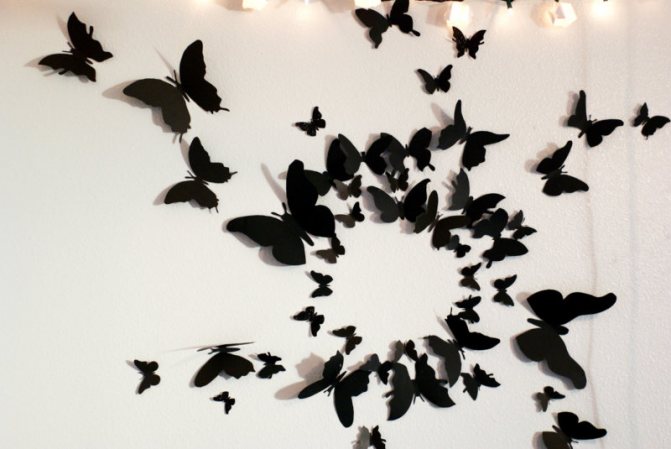 Бабочки на стену (75 фото) - идеи декора своими руками
