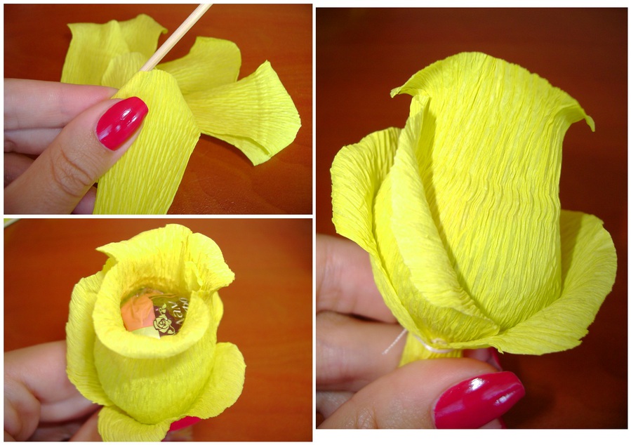 Розы из гофрированной бумаги — самые простые способы сделать цветы
