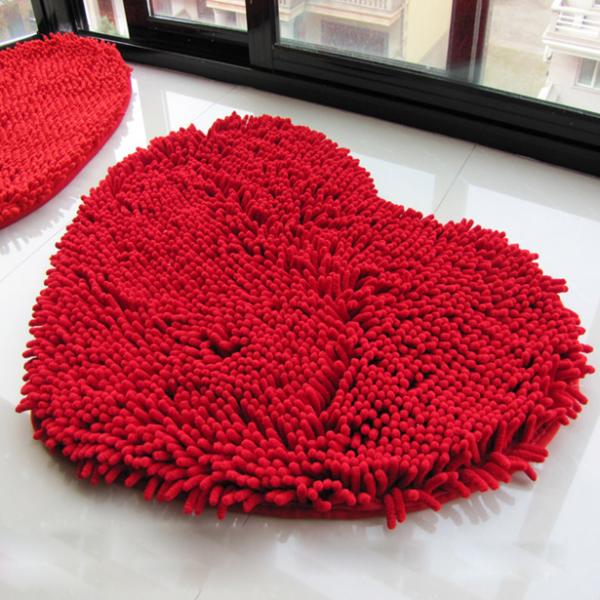 Интерьер валентинов день вязание крючком коврик сердце нитки