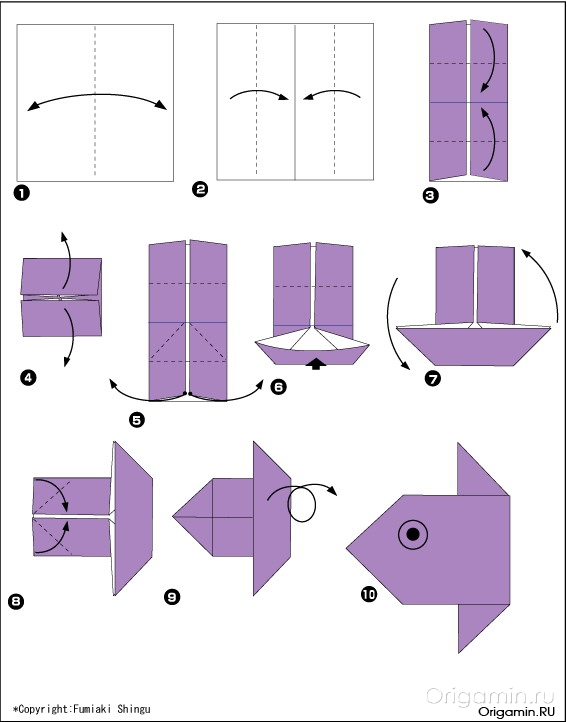 Рыбка из бумаги: подделки своими руками, аппликация из цветного картона, пошаговая инструкция