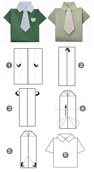 Оригами из денег: поделка - рубашка с галстуком и схема выполнения - сайт о рукоделии