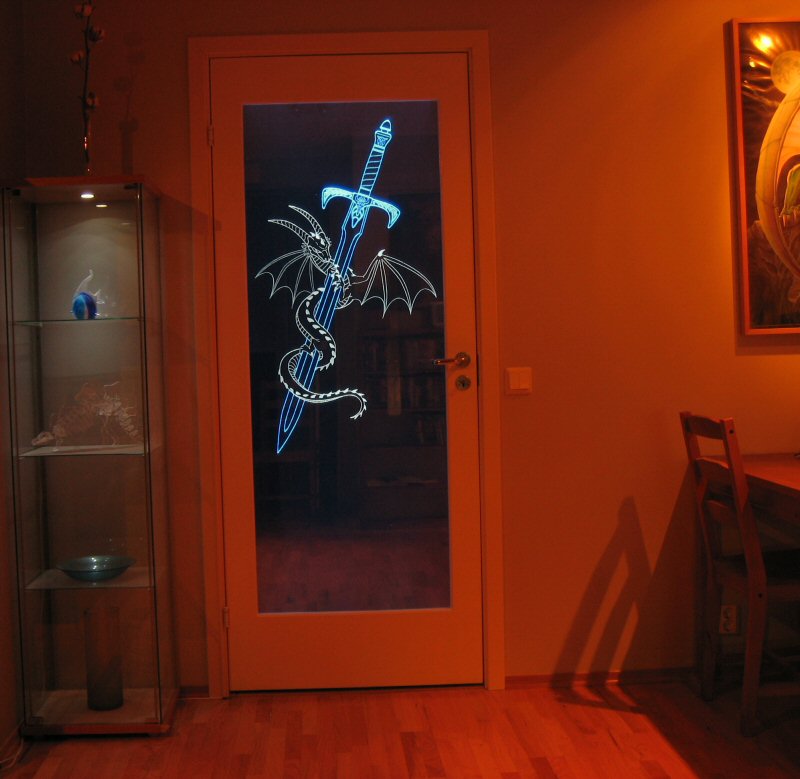 Изготовление межкомнатной двери с подсветкой.