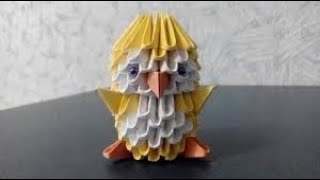Модульное оригами птенец. игрушка из полиэтилена «птенец. сова из цветной бумаги - мастер-класс