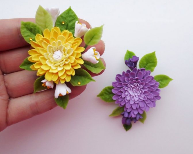 Цветы для декора из полимерной глины