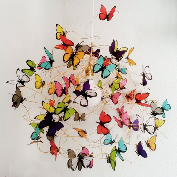 Бабочки на стене своими руками: 140+ (фото) оформления в интерьере (из бумаги, объемные, наклейки)