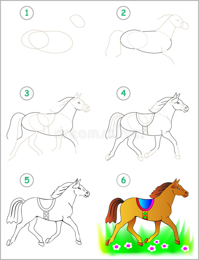 Как нарисовать лошадь поэтапно карандашом начинающим, фото и видео