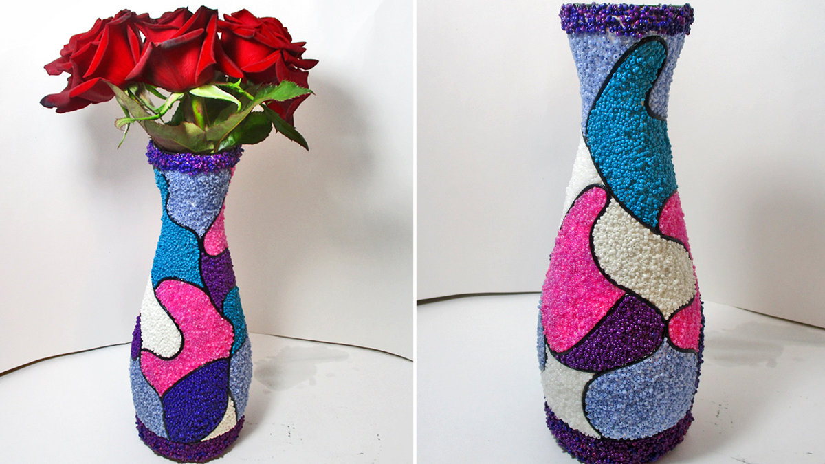 Декор предметов новая жизнь старой вазы  краска