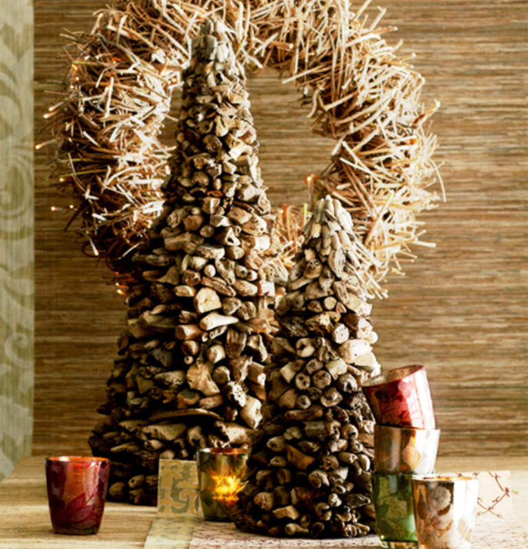 Ветка дерева: что можно сделать, композиция из дерева для интерьера, оформление напольной вазы
 - 29 фото