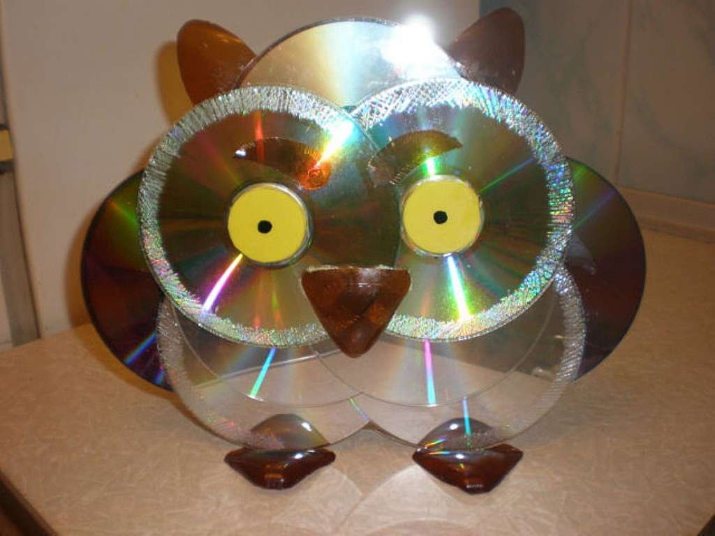 Светильник из cd дисков