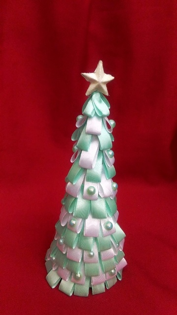 Рождественская елка из лент своими руками, фото, идеи, мастер класс